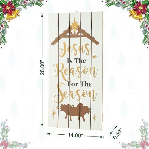 Glitzhome 12.75“H Rustic Wooden Christmas Snowman Family Wall Decor Decorative Let it Snow Hanging Wood Wall Art Sign Plaque Decor Christmas Home Decor for Xmas Party in Saudi Arabia