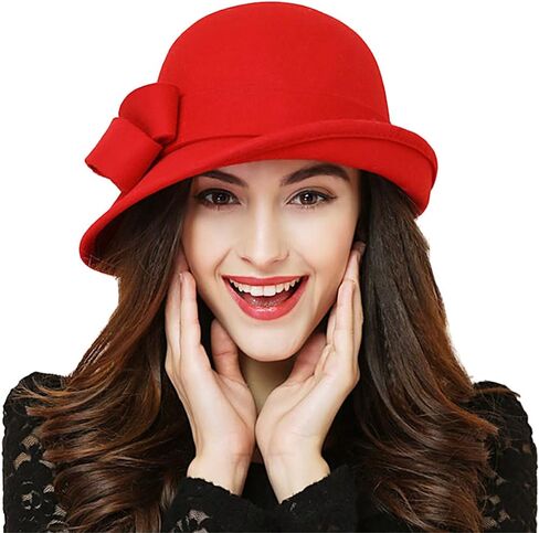 Wool Felt Vintage Winter Warm Hats for Women Bowknot Pillbox Cap Ladies Fascinator Kentucky Party Ceremony Church Fedoras in Saudi Arabia