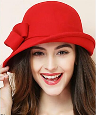 Wool Felt Vintage Winter Warm Hats for Women Bowknot Pillbox Cap Ladies Fascinator Kentucky Party Ceremony Church Fedoras in Saudi Arabia
