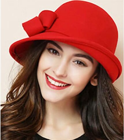 Wool Felt Vintage Winter Warm Hats for Women Bowknot Pillbox Cap Ladies Fascinator Kentucky Party Ceremony Church Fedoras in Saudi Arabia
