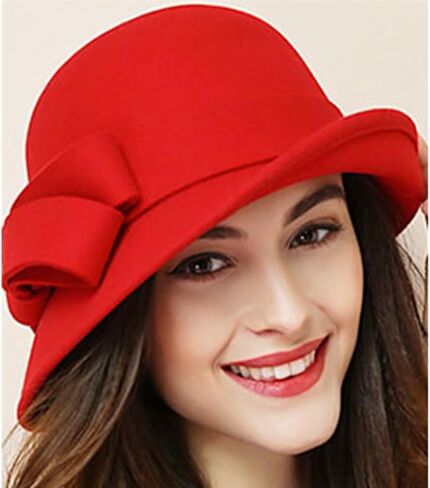 Wool Felt Vintage Winter Warm Hats for Women Bowknot Pillbox Cap Ladies Fascinator Kentucky Party Ceremony Church Fedoras in Saudi Arabia