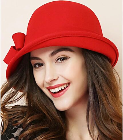 Wool Felt Vintage Winter Warm Hats for Women Bowknot Pillbox Cap Ladies Fascinator Kentucky Party Ceremony Church Fedoras in Saudi Arabia