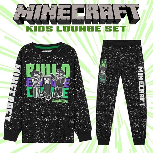 Minecraft Boys Pyjamas Set Lounge Wear Long Top or T-Shirt and Bottoms Teenagers Kids PJs 5-14 Years Gifts for Boys in Saudi Arabia