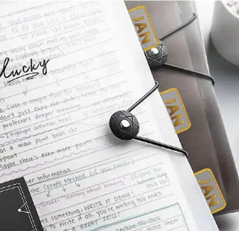 60 Pcs Adhesive Clear Gold Foil Monthly Tabs Planner Stickers,12 Month Tabs for Office School Study Accessories Journal Organization in Saudi Arabia
