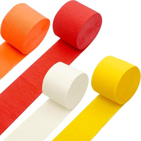 PheiLa Halloween Party Supplies, 4 Rolls Orange Black Purple Green Crepe Paper Streamers for Halloween DIY, Home Party Backdrop Decorations, 1.77 Inch x 82 Ft/Roll, 328ft in Saudi Arabia