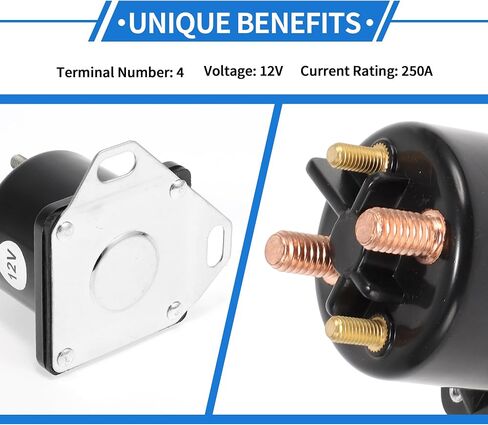 Car Diesel Glow Plug Relay Kit 12V 250A 4 Terminal Relay for Ford F Series Super Duty 1999-2003, Durable Plastic Metal Black in Saudi Arabia