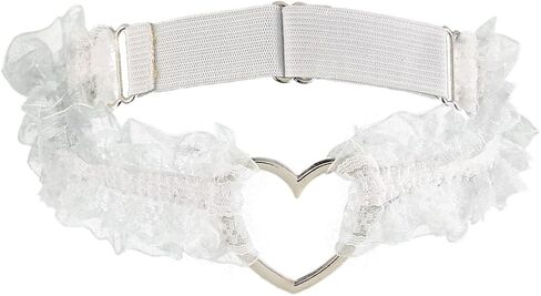 Florry Wedding Lace Garter Heart Leg Ring Sexy Thigh Garters for Bride Festival Party Cosplay Leg Accessories for Women in Kuwait