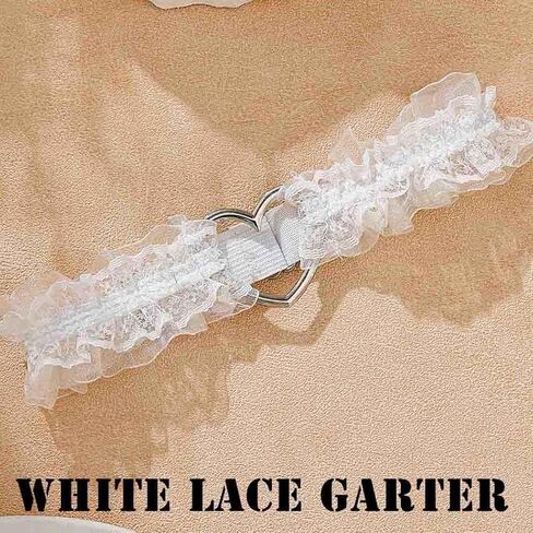 Florry Wedding Lace Garter Heart Leg Ring Sexy Thigh Garters for Bride Festival Party Cosplay Leg Accessories for Women in Kuwait