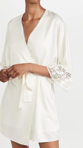 Women's Kylie Charmeuse Wrap with Lace in Kuwait