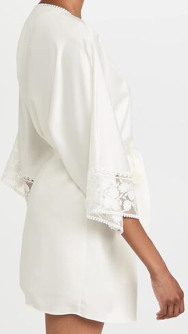 Women's Kylie Charmeuse Wrap with Lace in Kuwait