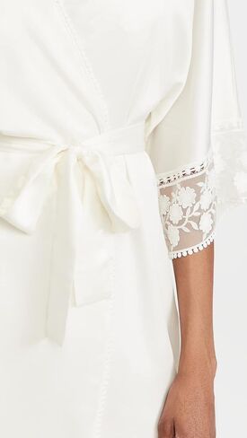 Women's Kylie Charmeuse Wrap with Lace in Kuwait