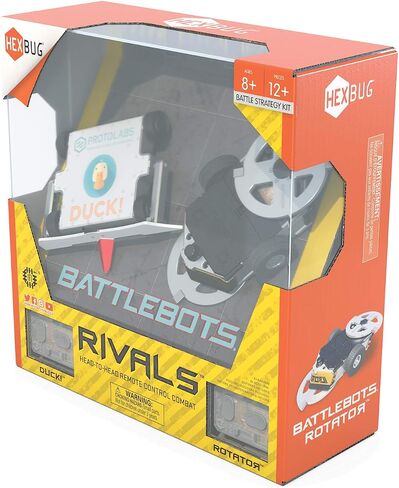HEXBUG BattleBots Rivals 5.0 (الدوار والبطة)، ألعاب روبوت للتحكم عن بعد للأطفال، ألعاب STEM للأولاد والبنات من سن 8 سنوات فما فوق، البطاريات متضمنة in Saudi Arabia