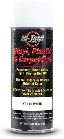 HI-TECH Big Can Vinyl, Plastic, Fabric and Carpet Spray Dye, White | Permanent Color Restorer for Carpet and Upholstery | Won't Crack, Split, Peel, or Rub Off in Saudi Arabia
