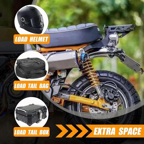 Rear Rack Tail Luggage Rack Cargo Storage Carrier Replacement for Honda Monkey 125 Z125 2018-2024 (Black) in Saudi Arabia