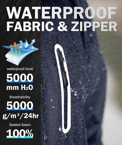 ZITY Rain Suit for Men Waterproof Golf Rain Gear with Lightweight Breathable Mesh Waterpoof Zipper Pockets for Fishing Hiking in Saudi Arabia
