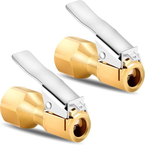 ظرف الهواء، ظرف منفاخ الإطارات، توصيل سريع لظرف الهواء، ظرف هواء قفل نحاسي مقاس 1/4 بوصة لملحقات ضاغط مقياس النفخ، حزمة من 2 in Kuwait