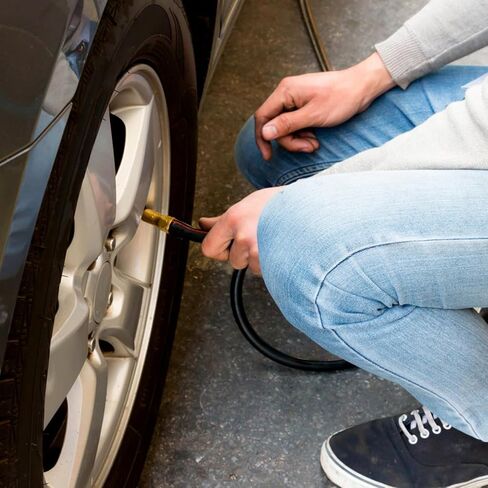 ظرف الهواء، ظرف منفاخ الإطارات، توصيل سريع لظرف الهواء، ظرف هواء قفل نحاسي مقاس 1/4 بوصة لملحقات ضاغط مقياس النفخ، حزمة من 2 in Kuwait