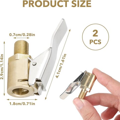 قطعتان من ظرف الهواء للقفل، توصيل سريع لظرف هواء الإطارات، وصلة محول فوهة نفخ الإطارات من النحاس، لا يوجد تسرب للهواء في الإطارات لأداة توصيل مضخة ضاغط نفخ السيارة in Kuwait