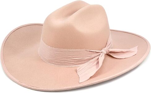 Keilin Cowgirl Hat Brushed Cowboy Hat for Women and Men Customizable Felt Western Hat with Shapeable Wide Brim in Kuwait