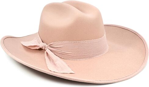 Keilin Cowgirl Hat Brushed Cowboy Hat for Women and Men Customizable Felt Western Hat with Shapeable Wide Brim in Kuwait