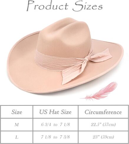Keilin Cowgirl Hat Brushed Cowboy Hat for Women and Men Customizable Felt Western Hat with Shapeable Wide Brim in Kuwait