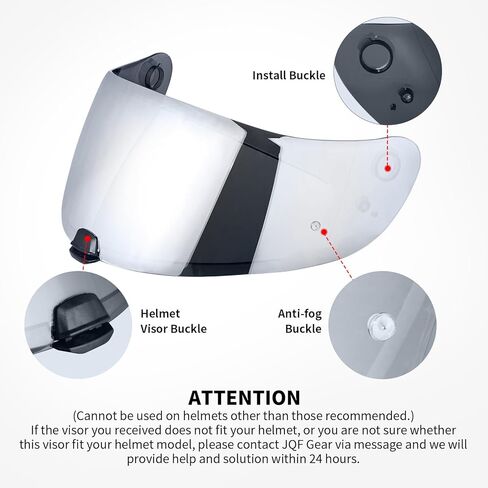 C70 Helmet Visor Replacement Face Shield Compatible with C70/ HJ20M/ FG-17/ FG-ST/IS-17 Motorcycle Helmets (Chrome Red) in Kuwait