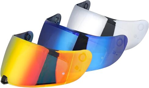 C70 Helmet Visor Replacement Face Shield Compatible with C70/ HJ20M/ FG-17/ FG-ST/IS-17 Motorcycle Helmets (Chrome Red) in Kuwait