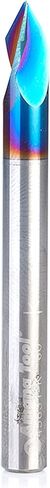 لقمة توجيه من Amana Tool Spektra Extreme Tool Life مصنوعة من الكربيد الصلب على شكل حرف V، 45624-K، 60 درجة × 1/4 عمق × 7/32 قناة × 1/4 بوصة ساق 3 فلوت in Kuwait