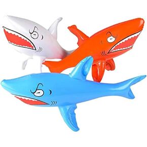 Rhode Island Novelty 24 Inch Shark Inflates, Set of 6 Assorted