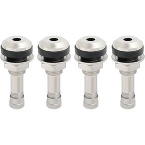4PCS TR416 Tire Valve Stems for 0.453" & 0.625" Rim Holes,Long 1 1/2 Metal Valve Stems,Rated at 130PSI of High Pressure Valve Stems,Universal Motorcycle Valve Stem for Trucks,Cars