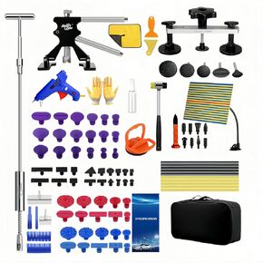 Dent Remover Tool for Car 102 PCS Dent Puller Kit,Paintless Dent Repair Kit with Line Board,Dent Lifter,Bridge Puller,Slide Hammer T-Bar