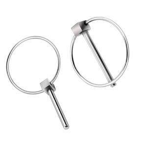 2 Pcs Linch Pin 3/16" 316 Stainless Steel Linch Pin Tractor Pins Lynch Pins Heavy Duty Lynch Pin with Rings (4.5mm x 45mm) Fit for Bike Farm Tractors Trailers Trucks