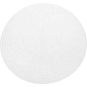 HARFINGTON 15Pcs Round Plastic Canvas Mesh Sheets 7.87 Inch/20cm Circle Blank Canvas Shape Mesh Mat White for Embroidery Knit Crochet Crafting Needlework