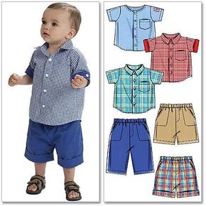 McCall's Patterns M6016 Infants' Shirts, Shorts and Pants