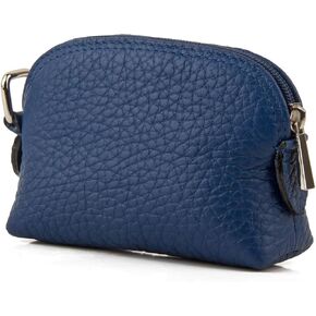 Premium Full-Grain Leather Portable Coin Purse for Women, Fashionable Cute Small Wallets Woman (Green)