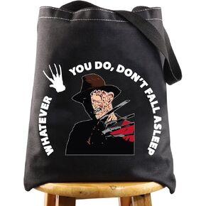 WZMPA Horror Movie Cosmetic Bag Movie Gift Whatever You Do Dont Fall Asleep Makeup Zipper Pouch Bag For Friend Family (Whatever You TG BL)