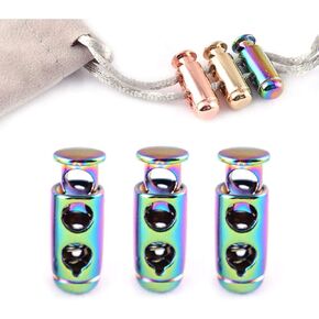 قفل إيقاف زنبركي معدني من noyin - قفل سلك زنبركي ذو فتحة مزدوجة وطرف تبديل دائري للملابس والحقائب والأحذية والحرف اليدوية DIY 20 قطعة (قوس قزح)، 4.5 مم in Kuwait