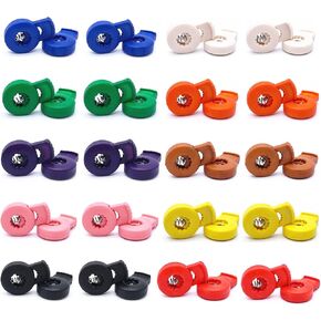 40 Pack Baseball Glove Locks,Plastic Cord Locks for Drawstrings,Sliding Single Hole Spring Toggle Stopper Fastener Buttons for Gloves