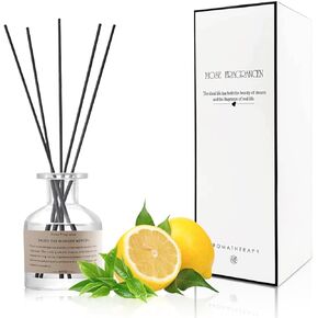 Reed Diffuser Set,4.1 oz(120ml) Citrus & Vanilla Scented Diffuser with 5 Essential Oil Diffuser Sticks,Home Fragrance Reed Diffuser for Bedroom Bathroom Office (Citrus & Vanilla)