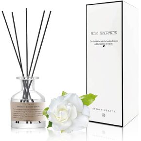 Reed Diffuser Set,4.1 oz(120ml) Citrus & Vanilla Scented Diffuser with 5 Essential Oil Diffuser Sticks,Home Fragrance Reed Diffuser for Bedroom Bathroom Office (Citrus & Vanilla)