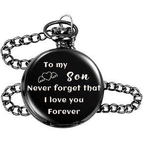 Gifts for Son,Son Gifts from Mom,Personalized Pocket Watch,Christmas Gifts for Son,Gifts for Son in Law,Gifts for Son from Mom,Son in Law Gifts from Mother in Law,Gifts for Grown Son,to My Son Gifts