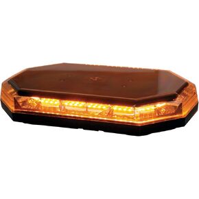 Buyers Products 8891062 15 Inch Octagonal LED Mini Light Bar, Amber/Clear, 56 LEDS, 10 Flash Patterns, Permanent Or Magnetic Mount, 3.2 Amp, Emergency Lights For Vehicles, Truck Accessories