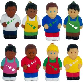 Get Ready Kids Multicultural All-Star Children Figurines, 3", Set of 8