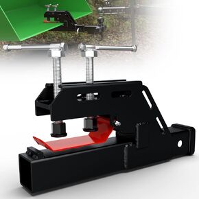 2024 New Upgraded Tractor Clamp on Trailer Hitch Receiver, Tractor Bucket Hitch Non-Slip 2" Ball Mount Adapter for Tractor Bucket Kubota Deere Bobcat, Bucket Trailer Hitch Attachment (Black)
