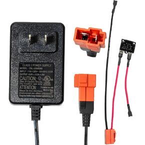2pin 6v Charger for Kids Ride on car with Wiring Harnesses Parts Replacement 6 Volt Battery Charger for Ride on Toys Battery connectors Kids car Red Square Power Supply Plug Adapter
