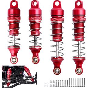 Aluminum Shocks Front & Rear Shock Absorbers Assembly for 1/18 Losi Mini T 2.0 Upgrades, Replacement of LOS314004 LOS314005