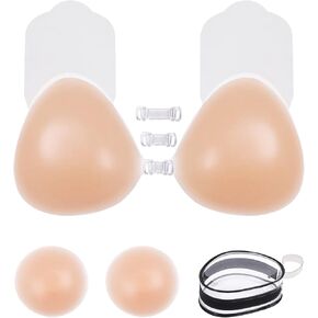 Strapless Sticky Bra for Women Adhesive Invisible Push Up Silicone Bra for Breast Lift Backless Strapless Dress