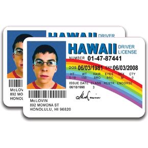 2-Pack McLovin Fake ID Sticker (Funny Superbad apatow mintz car Decal for car Truck or Laptop (3 x 4 inch)