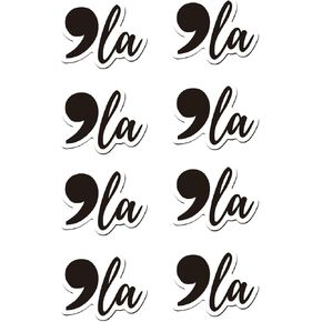 8 Pack Comma La Kamala Harris 2024 Stickers,Kamala Harris 2024 President Campaign Car Stickers Laptop Bumper Decal Window Waterproof Stickers