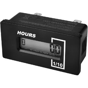 Yooreal Digital AC/DC Hour Meter,Resettable Hours for Generator Air Compressor Solar Heater Well Pump Boiler Oil Burner(AC85-250V, DC60-150V)